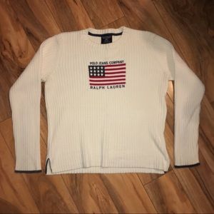 Vintage Polo sweater flag